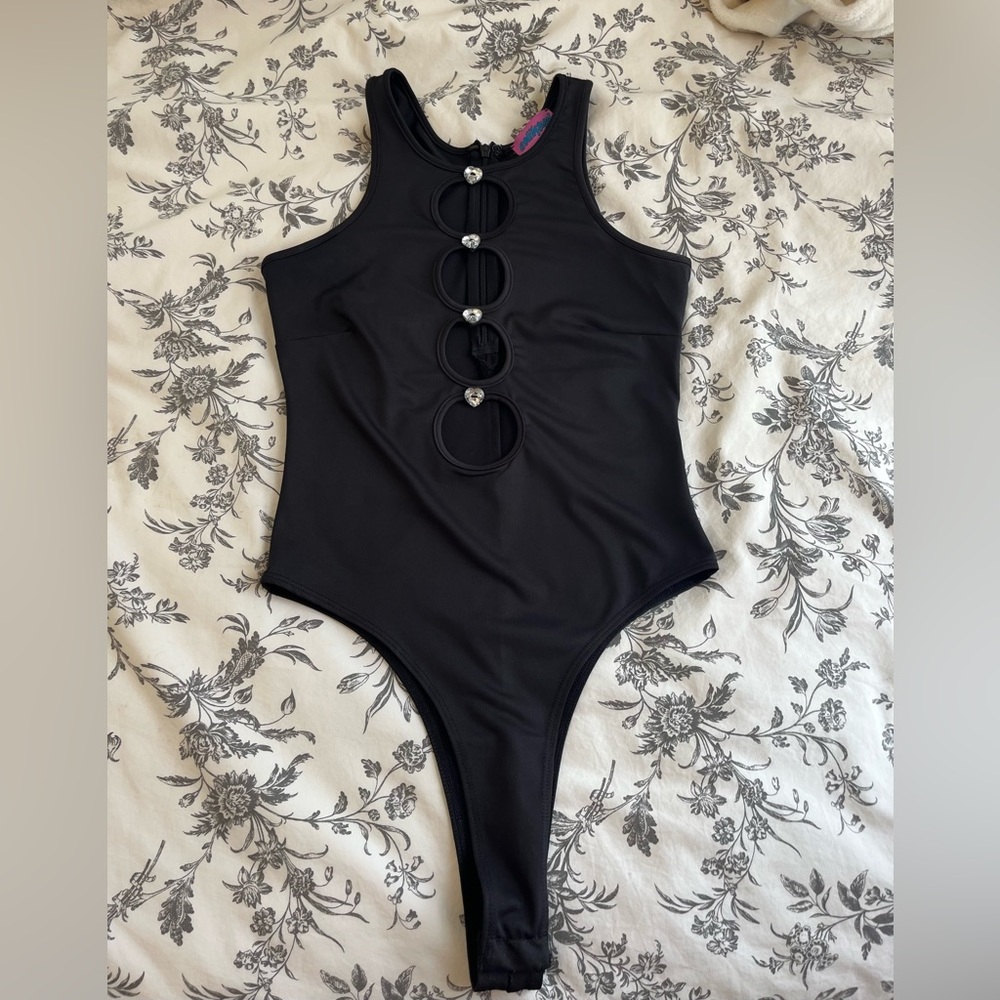 Edikted Diamond Hearts Bodysuit xs